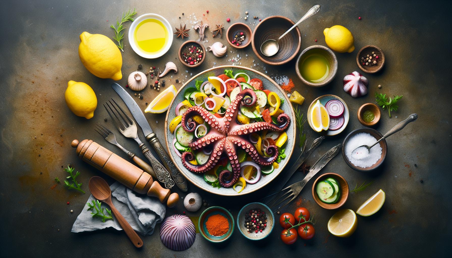 Succulent Octopus Salad Recipe with Zesty Lemon Dressing: A Seafood Delight!