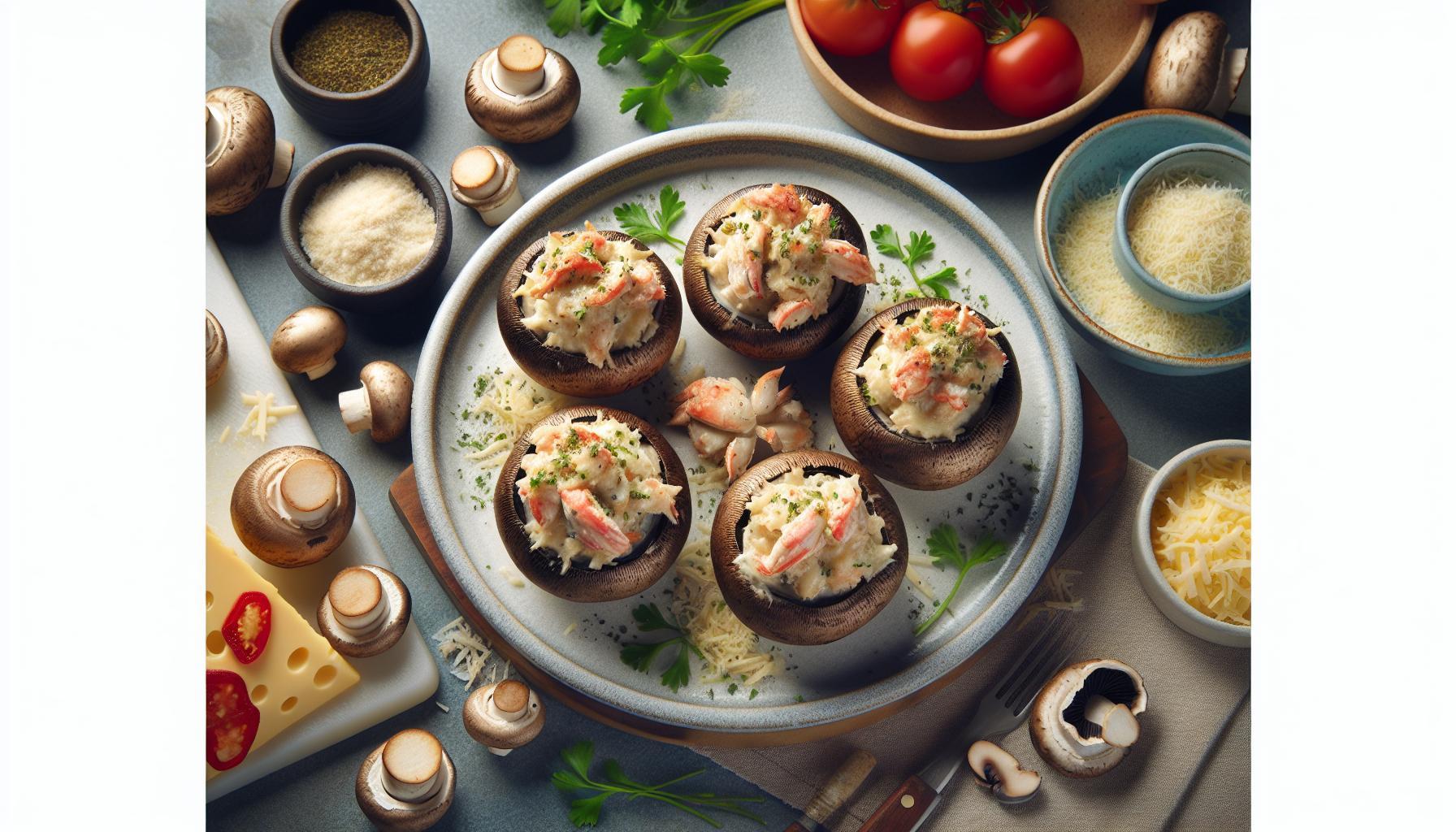 Savory Crab Stuffed Mushrooms Recipe: Perfect Appetizer for Exceptional Dinner Parties!